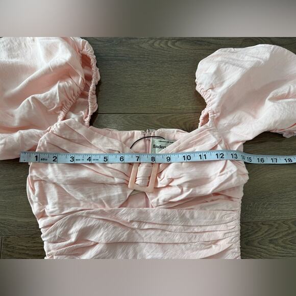 NWT Finders Keepers Carlotta Pink Ruched Puff Sleeve Mini Dress Size XS - Picture 10 of 14